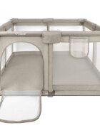 Kidwell Tarc pliabil pentru copii Fanko Beige 130x130 cm pentru interior spatiu optimizat sigur 0-6 ani