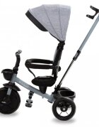 Kidwell Tricicleta pentru copii Axel Gri cu sezut rotativ roti din spuma EVA suport pentru picioare control parental suport pentru pahar centura de siguranta greutate admisa 25 kg