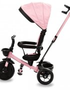 Kidwell Tricicleta pentru copii Axel Roz cu sezut rotativ roti din spuma EVA suport pentru picioare control parental suport pentru pahar centura de siguranta greutate admisa 25 kg