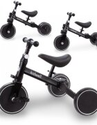 Kidwell Tricicleta pentru copii Pico Black cu pedale 3 in 1 scaun reglabil pe inaltime reglarea in 3 trepte a distantei dintre ghidon si copil potrivita pentru inaltimea unui copil 90 - 124 cm