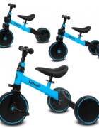 Kidwell Tricicleta pentru copii Pico Blue cu pedale 3 in 1 scaun reglabil pe inaltime reglarea in 3 trepte a distantei dintre ghidon si copil potrivita pentru inaltimea unui copil 90 - 124 cm