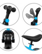 Kidwell Tricicleta pentru copii Pico Blue cu pedale 3 in 1 scaun reglabil pe inaltime reglarea in 3 trepte a distantei dintre ghidon si copil potrivita pentru inaltimea unui copil 90 - 124 cm
