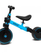 Kidwell Tricicleta pentru copii Pico Blue cu pedale 3 in 1 scaun reglabil pe inaltime reglarea in 3 trepte a distantei dintre ghidon si copil potrivita pentru inaltimea unui copil 90 - 124 cm