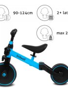 Kidwell Tricicleta pentru copii Pico Blue cu pedale 3 in 1 scaun reglabil pe inaltime reglarea in 3 trepte a distantei dintre ghidon si copil potrivita pentru inaltimea unui copil 90 - 124 cm