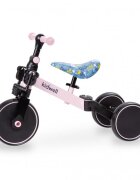 Kidwell Tricicleta pentru copii Pico Flower 3 in 1 cu pedale cu scaun reglabil in inaltime roti din spuma Eva potrivita pentru inaltimea unui copil 90 - 124 cm