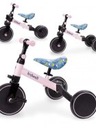 Kidwell Tricicleta pentru copii Pico Flower 3 in 1 cu pedale cu scaun reglabil in inaltime roti din spuma Eva potrivita pentru inaltimea unui copil 90 - 124 cm
