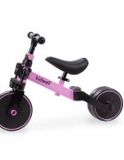 Kidwell Tricicleta pentru copii Pico Pink cu pedale 3 in 1 scaun reglabil pe inaltime reglarea in 3 trepte a distantei dintre ghidon si copil potrivita pentru inaltimea unui copil 90 - 124 cm