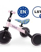 Kidwell Tricicleta pentru copii Pico Spring Flower cu pedale 3 in 1 scaun reglabil pe inaltime reglarea in 3 trepte a distantei dintre ghidon si copil potrivita pentru inaltimea unui copil 90 - 124 cm