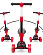 Kidwell Trotineta 2 in 1 cu sezut Rimba Race pliabila roti cu Led ghidon reglabil din aluminiu greutate admisa 50 kg