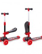 Kidwell Trotineta 2 in 1 cu sezut Rimba Race pliabila roti cu Led ghidon reglabil din aluminiu greutate admisa 50 kg