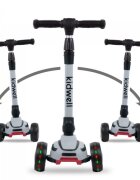 Kidwell Trotineta Jax Gray Black cu 3 roti pliabila reglabila din aluminiu greutate admisa 50 kg varsta 3 ani+
