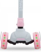 Kidwell Trotineta Jax Gray Pink cu 3 roti pliabila reglabila din aluminiu greutate admisa 50 kg varsta 3 ani+