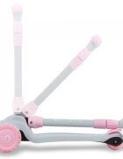 Kidwell Trotineta Jax Gray Pink cu 3 roti pliabila reglabila din aluminiu greutate admisa 50 kg varsta 3 ani+