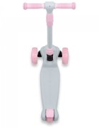 Kidwell Trotineta Jax Gray Pink cu 3 roti pliabila reglabila din aluminiu greutate admisa 50 kg varsta 3 ani+