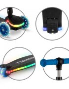 Kidwell Trotineta pentru copii Lumo Blue cu 3 roti platforma si roti Led pliabila reglabila 3+ ani