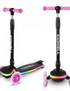 Kidwell Trotineta pentru copii Lumo Pink cu 3 roti platforma si roti Led pliabila reglabila 3+ ani