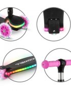 Kidwell Trotineta pentru copii Lumo Pink cu 3 roti platforma si roti Led pliabila reglabila 3+ ani