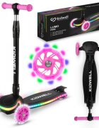 Kidwell Trotineta pentru copii Lumo Pink cu 3 roti platforma si roti Led pliabila reglabila 3+ ani