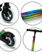 Kidwell Trotineta pentru copii Mido Black 3 in 1 pliabila reglabila cu 2 roti cu iluminare LED incorporata 5 ani+ pana la 100 kg