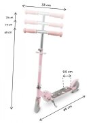 Kidwell Trotineta pentru copii Skipo Cat cu 2 roti pliabila roti Led usoara 2 kg 3+ ani pana la 50 kg