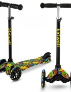 Kidwell Trotineta pentru copii Uno Orbital cu 3 roti ultra usoara 1.8 kg roti Led reglabila 3+ ani