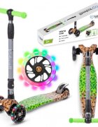 Kidwell Trotineta pentru copii Vento Game pliabila roti cu led ghidon din aluminiu reglabil greutate admisa 50 kg varsta 3 ani+