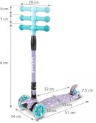 Kidwell Trotineta pentru copii Vento Kitty pliabila roti cu led ghidon din aluminiu reglabil greutate admisa 50 kg varsta 3 ani+