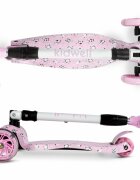 Kidwell Trotineta pentru copii Vento Panda pliabila roti cu led ghidon din aluminiu reglabil greutate admisa 50 kg varsta 3 ani+