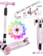 Kidwell Trotineta pentru copii Vento Panda pliabila roti cu led ghidon din aluminiu reglabil greutate admisa 50 kg varsta 3 ani+