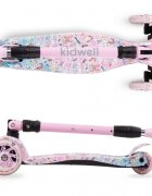 Kidwell Trotineta pentru copii Vento Unique pliabila cu suspensie roti cu led ghidon din aluminiu reglabil greutate admisa 50 kg varsta 3 ani+