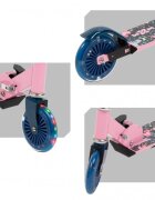 Kidwell Trotineta pliabila WXM Skipo Unicorncu 2 roti LED pliabila ghidon reglabil din aluminiu greutate suportata 50 kg varsta 3 ani+