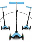 Kidwell Trotineta UNO blue 3 roti cu lumini LED ghidon reglabil din aluminiu greutate maxima 25 kg varsta 3 ani+