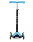 Kidwell Trotineta UNO blue 3 roti cu lumini LED ghidon reglabil din aluminiu greutate maxima 25 kg varsta 3 ani+