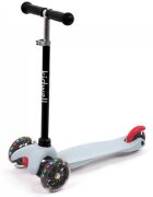 Kidwell Trotineta Uno Gri cu led ghidon din aluminiu reglabil greutate admisa 25 kg varsta 3 ani+