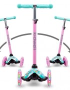 Kidwell Trotineta uno Happy lumini LED ghidon reglabil din aluminiu greutatea admisa 25 kg varsta 3 ani+