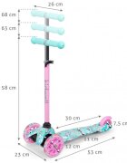 Kidwell Trotineta uno Happy lumini LED ghidon reglabil din aluminiu greutatea admisa 25 kg varsta 3 ani+