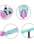 Kidwell Trotineta uno Happy lumini LED ghidon reglabil din aluminiu greutatea admisa 25 kg varsta 3 ani+