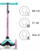 Kidwell Trotineta uno Happy lumini LED ghidon reglabil din aluminiu greutatea admisa 25 kg varsta 3 ani+