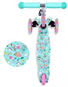 Kidwell Trotineta uno Happy lumini LED ghidon reglabil din aluminiu greutatea admisa 25 kg varsta 3 ani+