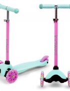 Kidwell Trotineta Uno Mint cu led ghidon din aluminiu reglabil greutate admisa 25 kg varsta 3 ani+