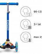 Kidwell Trotineta uno Monsters lumini LED ghidon reglabil din aluminiu greutatea admisa 25 kg varsta 3 ani+