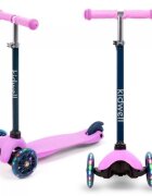 Kidwell Trotineta Uno Violet cu led ghidon din aluminiu reglabil greutate admisa 25 kg varsta 3 ani+