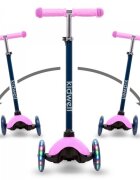 Kidwell Trotineta Uno Violet cu led ghidon din aluminiu reglabil greutate admisa 25 kg varsta 3 ani+