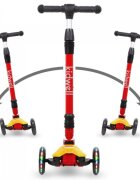 Kidwell Trotineta Vento Flame pliabila roti cu Led suspensie ghidon reglabil din aluminiu platforma antiderapanta greutate admisa 50 kg