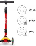 Kidwell Trotineta Vento Flame pliabila roti cu Led suspensie ghidon reglabil din aluminiu platforma antiderapanta greutate admisa 50 kg