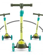 Kidwell Trotineta zoocar Dinosaur lumini LED ghidon reglabil din aluminiu greutate suportata 25 kg varsta 3 ani+