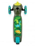 Kidwell Trotineta zoocar Dinosaur lumini LED ghidon reglabil din aluminiu greutate suportata 25 kg varsta 3 ani+