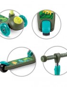 Kidwell Trotineta zoocar Dinosaur lumini LED ghidon reglabil din aluminiu greutate suportata 25 kg varsta 3 ani+