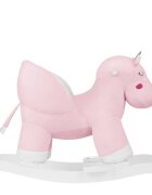 KikkaBoo Balansoar din plus cu baza din lemn si spatar Pink Hipo Princess