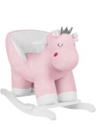 KikkaBoo Balansoar din plus cu baza din lemn si spatar Pink Hipo Princess